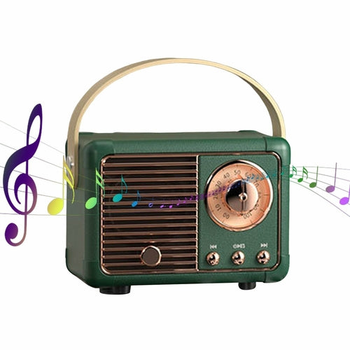 Bluetooth Compact Retro Speakers with Radio - Shopping Warriors