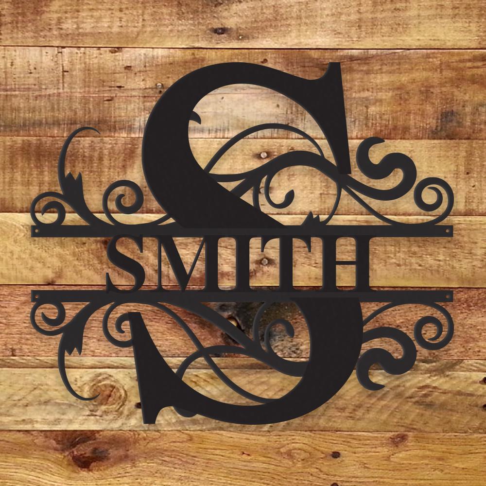 Fancy Monogram - Metal Wall Art/Decor - Shopping Warriors