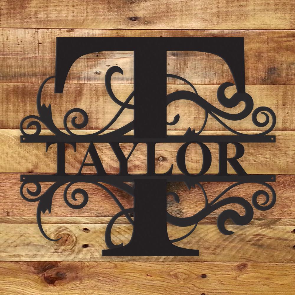 Fancy Monogram - Metal Wall Art/Decor - Shopping Warriors