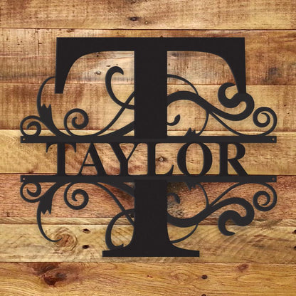 Fancy Monogram - Metal Wall Art/Decor - Shopping Warriors