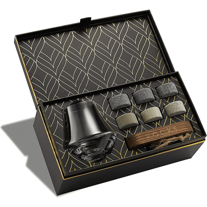 Whiskey Stones & Crystal Nosing Tasting Glass Gift Set - Shopping Warriors