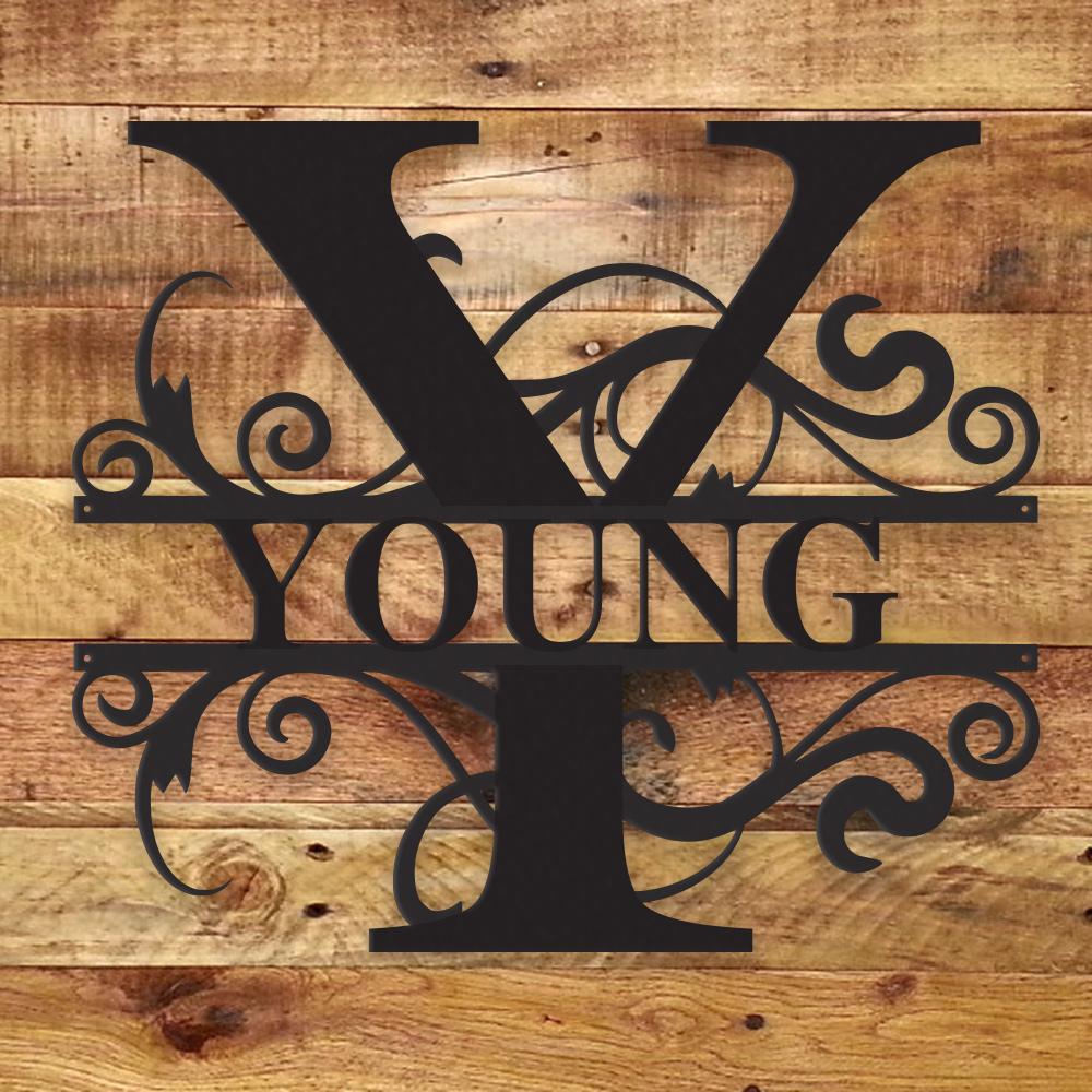 Fancy Monogram - Metal Wall Art/Decor - Shopping Warriors