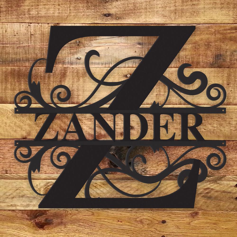 Fancy Monogram - Metal Wall Art/Decor - Shopping Warriors