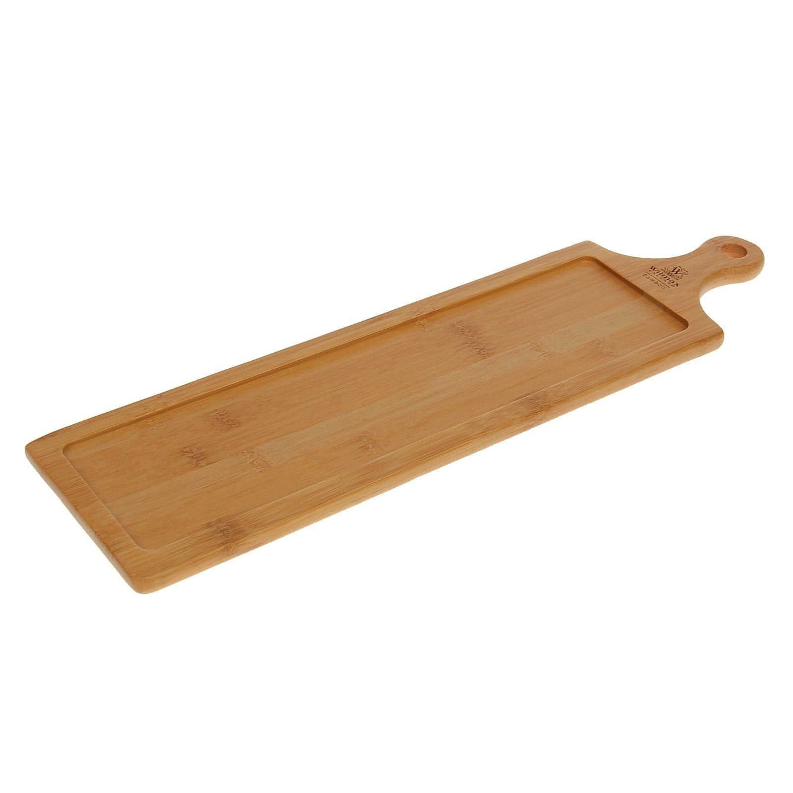 18 X 4.75 inch Bamboo Tray For Appetizers, Barbecue, Burger Online