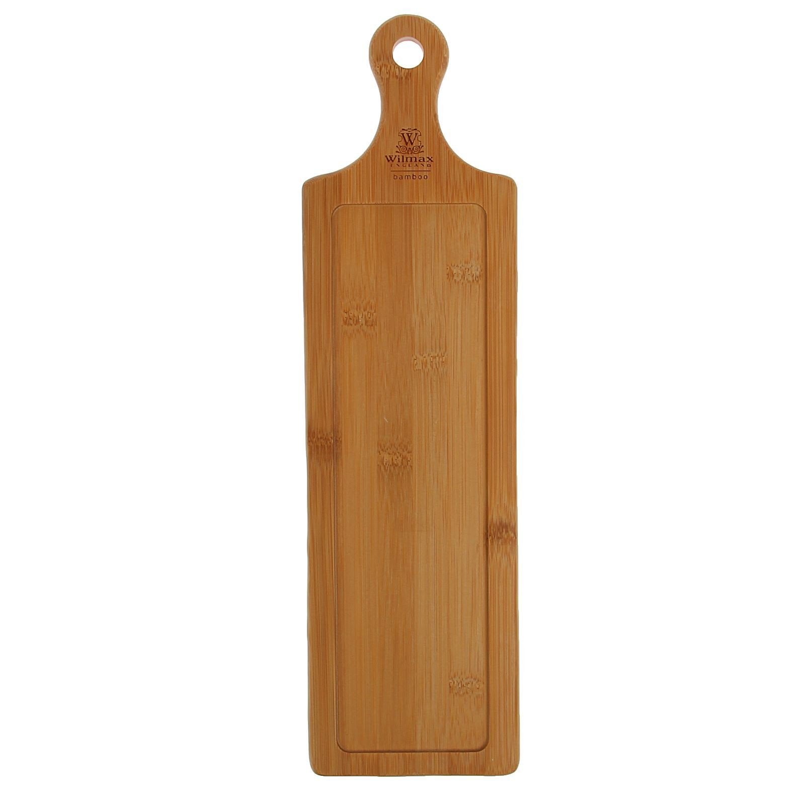15.5" inch X 4.5" inch Bamboo Tray For Appetizers, Barbecue & Burgers