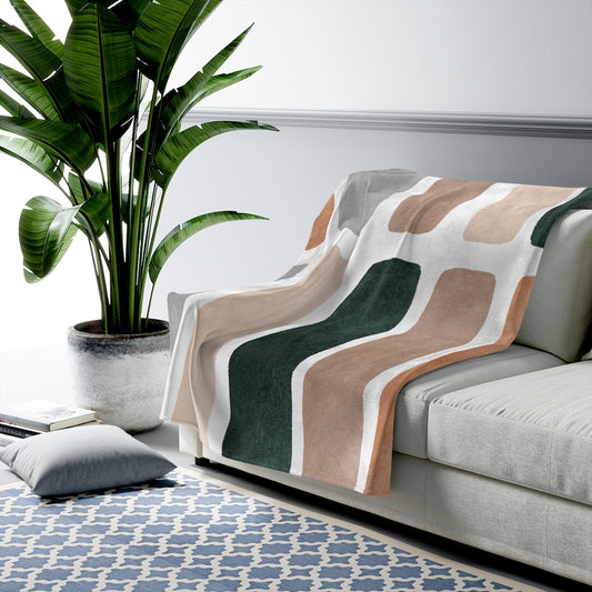 Abstract Bars Blanket Plush Throw - Shopping Warriors