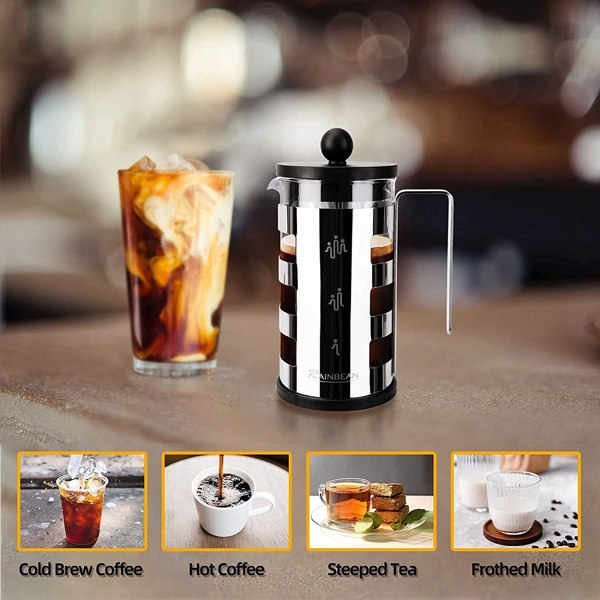 Stainless Steel 600 ml French Press Coffee Maker - Shopping Warriors