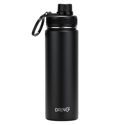 DRINCO® 22oz Stainless Steel Sport Water Bottle - Black - Shopping Warriors