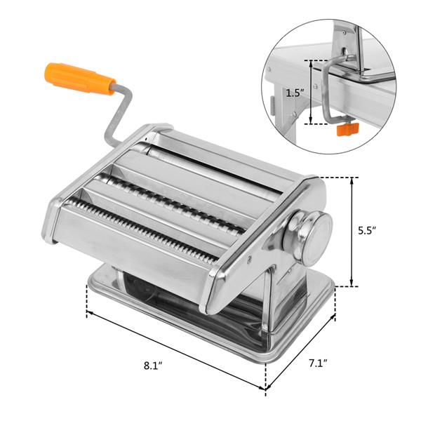 Dual-Blade Stainless Steel Noodle Pasta Maker Machine - Shopping Warriors