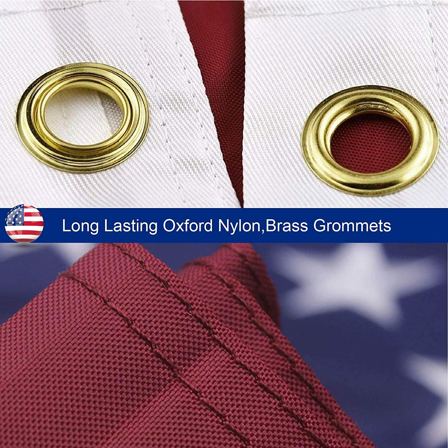 American Flag Outdoor Heavy Duty Embroidered Stars USA Flag - Shopping Warriors