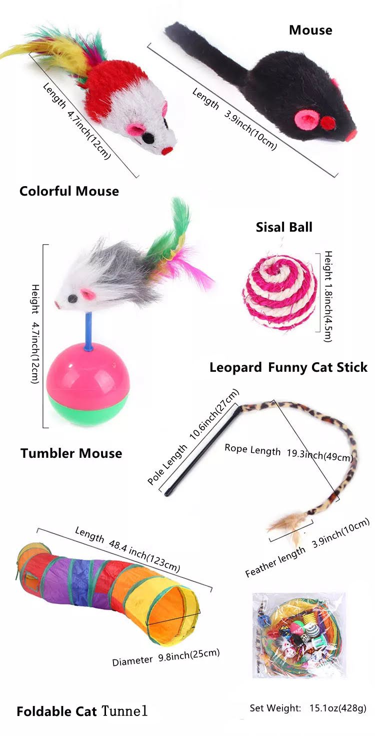 20 pcs assorted cat toys - Shopping Warriors