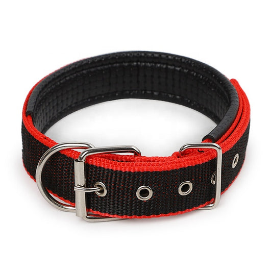 Durable Dog Collar - Red/Black - Shopping Warriors