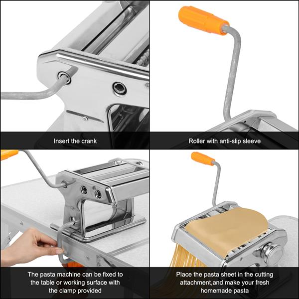 Dual-Blade Stainless Steel Noodle Pasta Maker Machine - Shopping Warriors