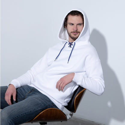 UORdesign Royal Blue Hoodie with Colored drawstrings, Pullover sweatshirts