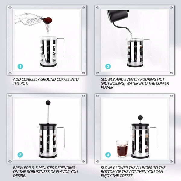 Stainless Steel 600 ml French Press Coffee Maker - Shopping Warriors
