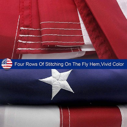 American Flag Outdoor Heavy Duty Embroidered Stars USA Flag - Shopping Warriors