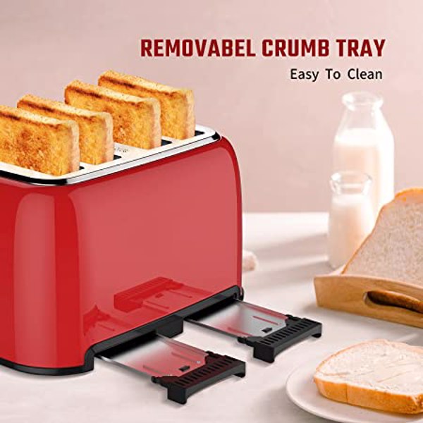 Retro Toaster Extra Wide Slot Independent temperature control Toaster - Shopping Warriors