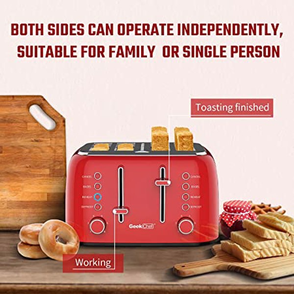 Retro Toaster Extra Wide Slot Independent temperature control Toaster - Shopping Warriors