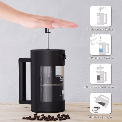 350LM/600ML Mini French Press Coffee Maker - Shopping Warriors