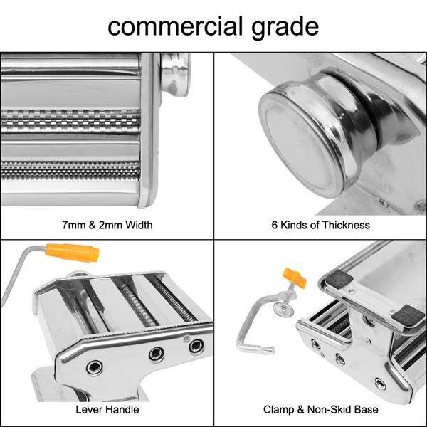 Dual-Blade Stainless Steel Noodle Pasta Maker Machine - Shopping Warriors