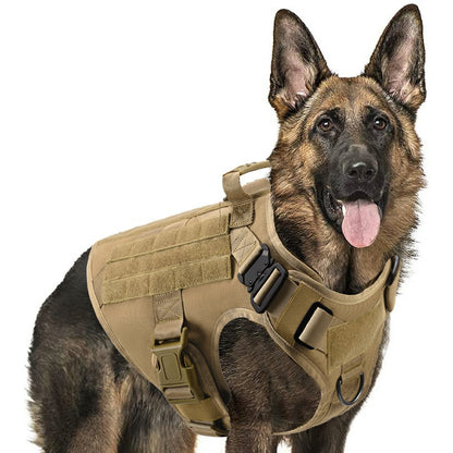 Military Dog Tactical Harness and Leash Set (Brown) - Shopping Warriors