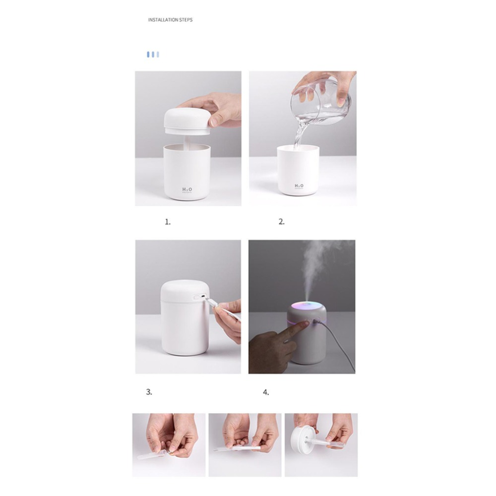 Portable Air Humidifier Aroma Essential Oil Diffuser for Car Home - Shopping Warriors