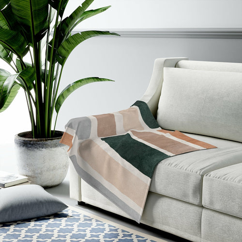 Abstract Bars Blanket Plush Throw - Shopping Warriors