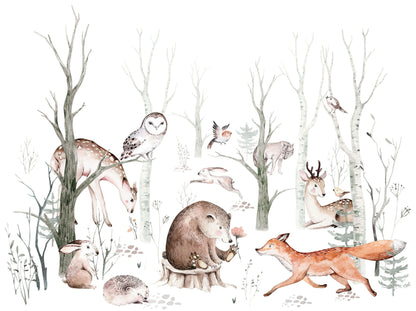 Animals In The Forest Wallpaper