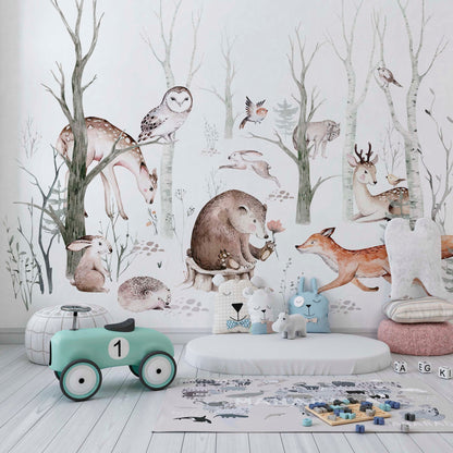 Animals In The Forest Wallpaper