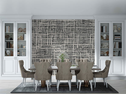 Black And Beige Plaid wallpaper