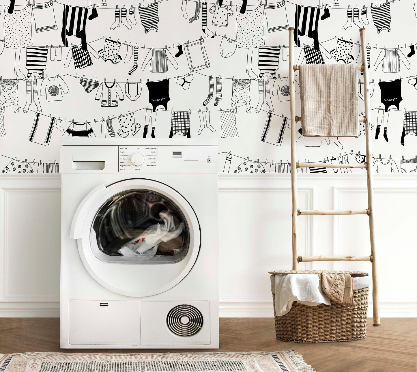 Laundry Drying Clothes Wallpaper