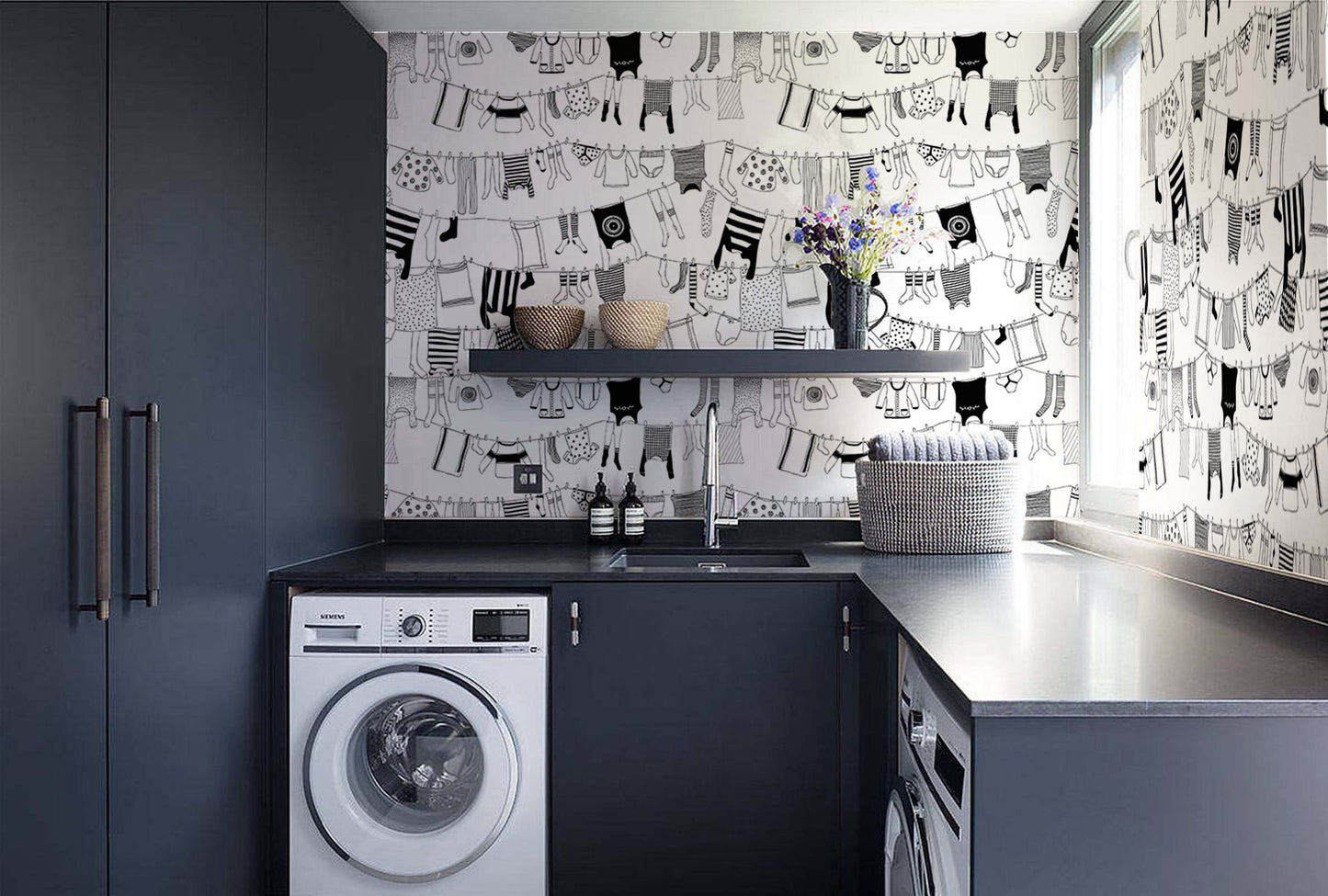 Laundry Drying Clothes Wallpaper