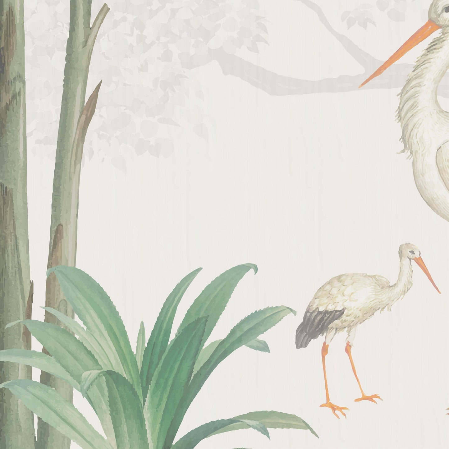 Storks In The Jungle Wallpaper