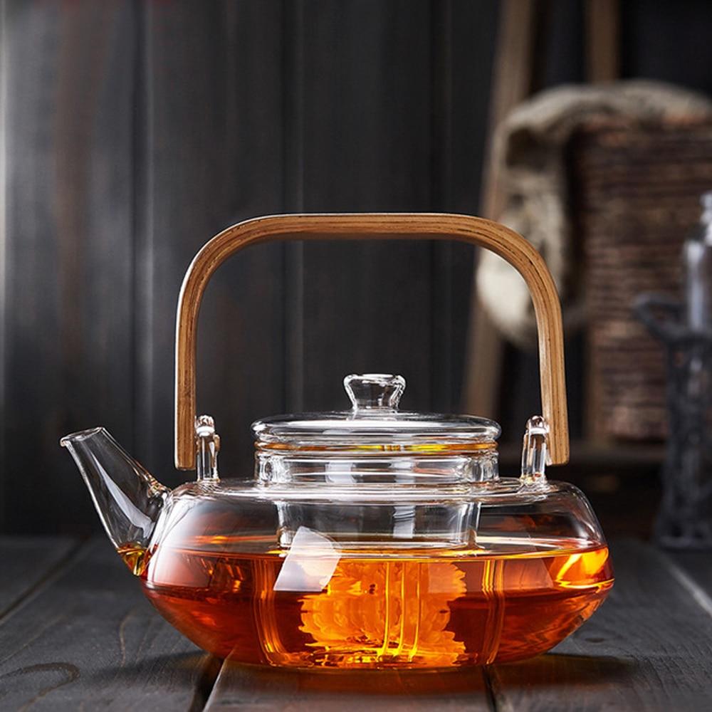 Bamboo & Glass Tea Kettle - Shopping Warriors