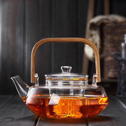 Bamboo & Glass Tea Kettle - Shopping Warriors