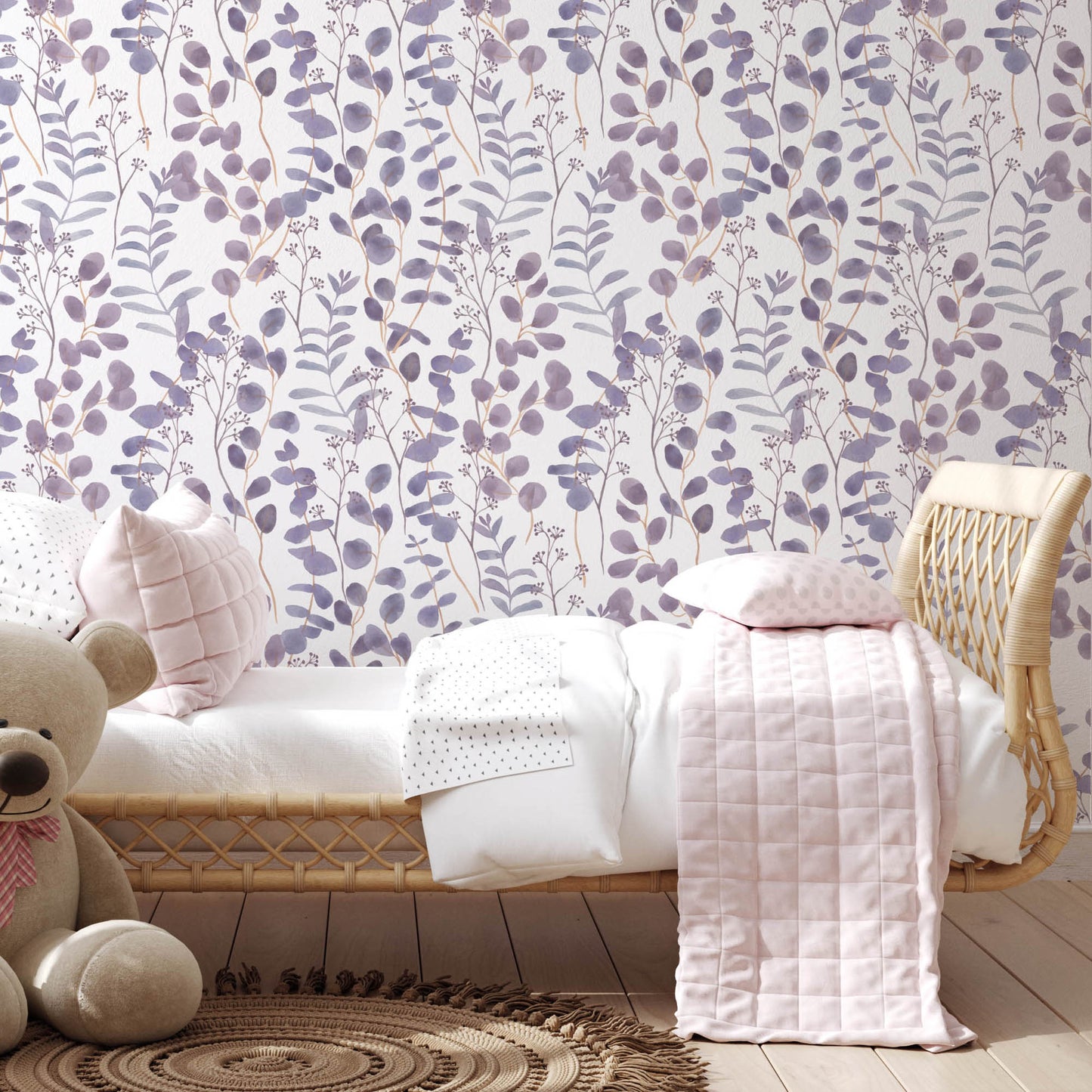 Lilac Eucalyptus Leaves Wallpaper