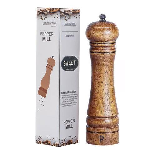 Cooking Salt and Pepper Grinder Hand Movement Wood Pepper Mill Kitchen - Shopping Warriors
