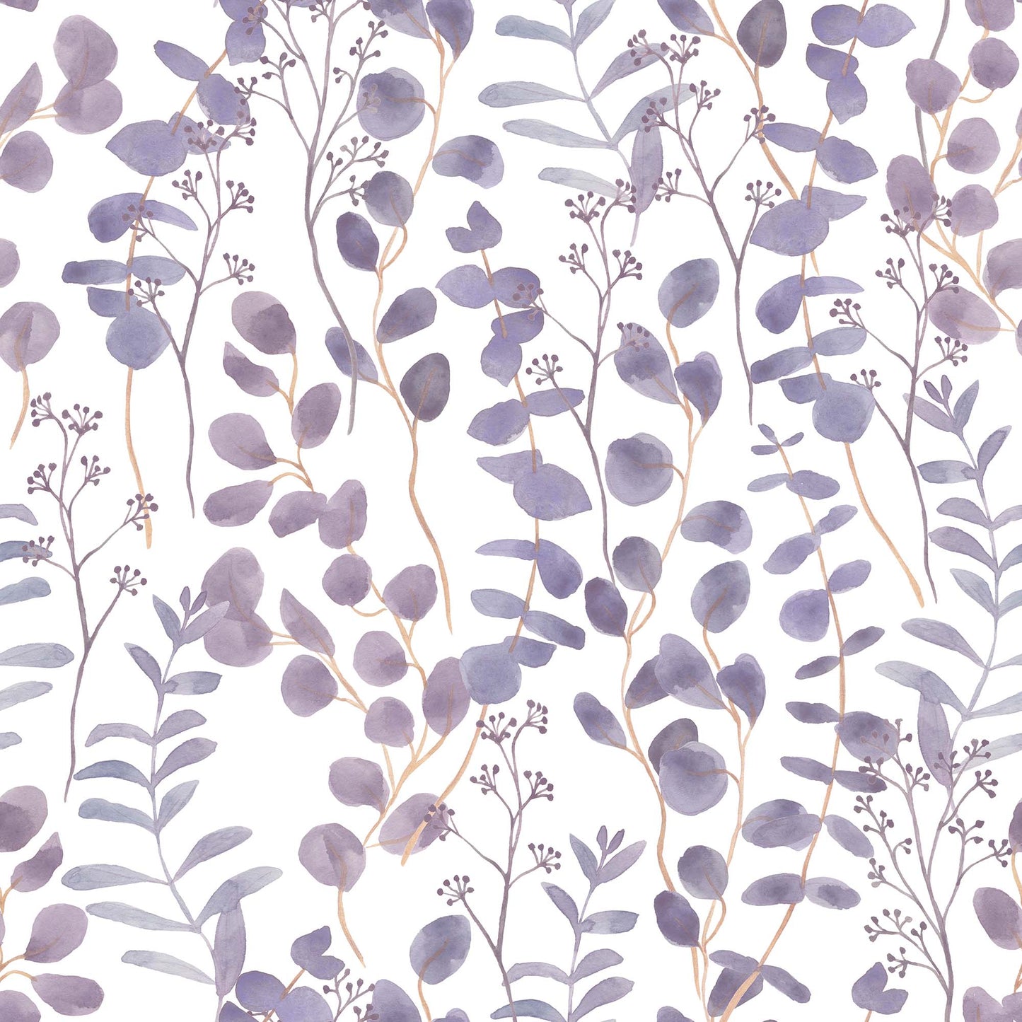 Lilac Eucalyptus Leaves Wallpaper